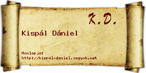 Kispál Dániel névjegykártya